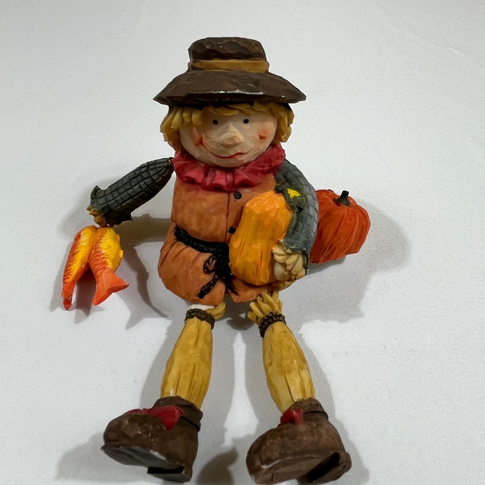 Scarecrow Shelf Sitter Figurine Fall Harvest Decor Thanksgiving Autumn